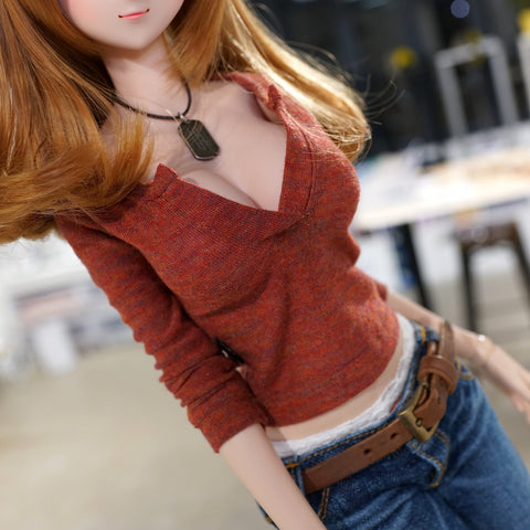 Henley Neck (Rusty Red)
