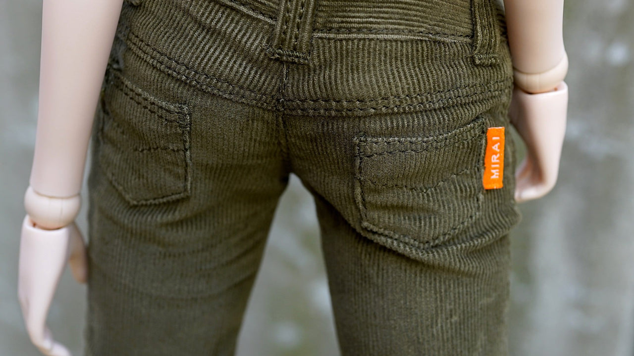 【おまとめ】アンリ人形【Morning Chores】小【Giddyap】大＆小 Corduroy Pants (Khaki Green) – Smart Doll Store