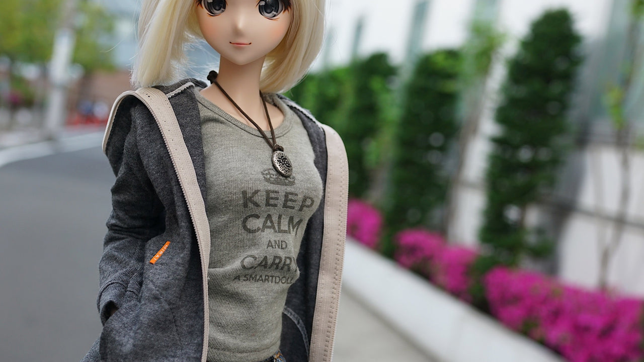 Hooded Zip Cardigan (Charcoal) – Smart Doll Store