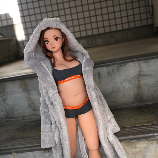 Fluffy Hooded Gown