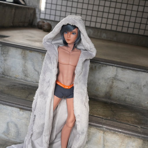 Fluffy Hooded Gown