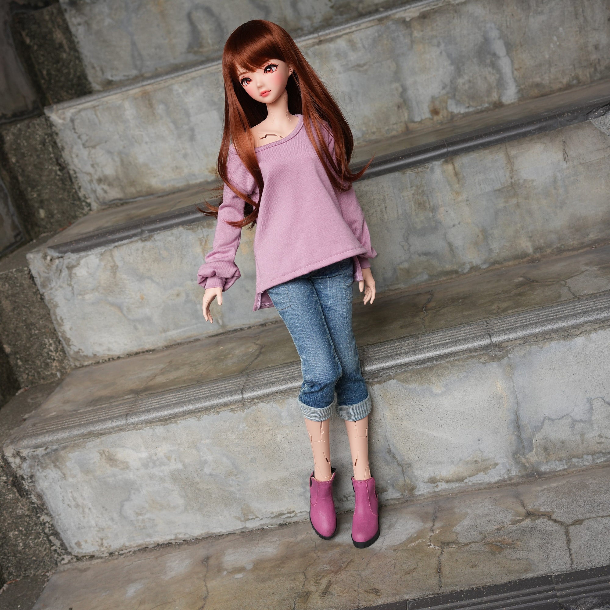 Baggy Sweater (Ash Pink)