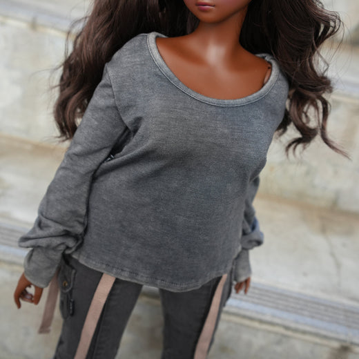 Baggy Weathered Sweater [Pear Body]