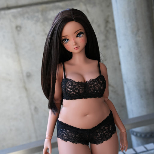 Lace Sports Bra Set (Black) [Pear Body]