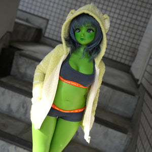 Tora Knit Cardigan (Lime) [Pear Body]
