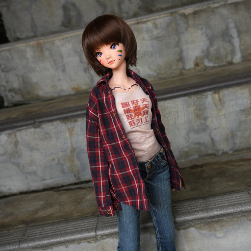 Baggy Plaid Shirt (Red n Blue)