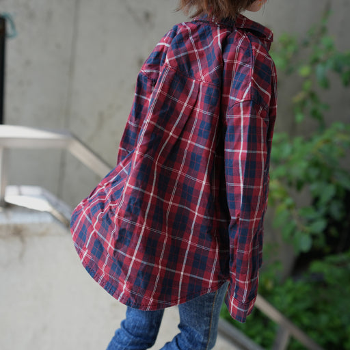 Baggy Plaid Shirt (Red n Blue)