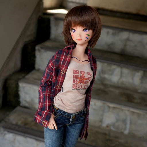 Baggy Plaid Shirt (Red n Blue)