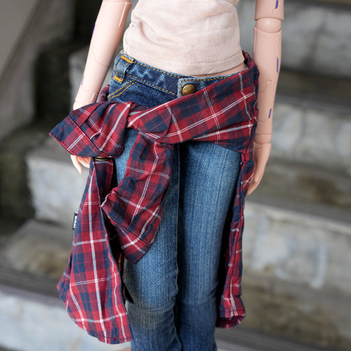 Baggy Plaid Shirt (Red n Blue)