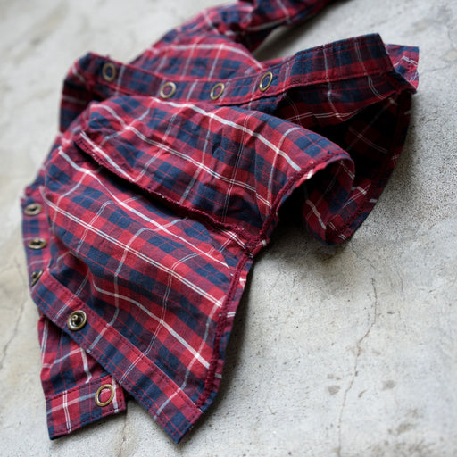 Baggy Plaid Shirt (Red n Blue)