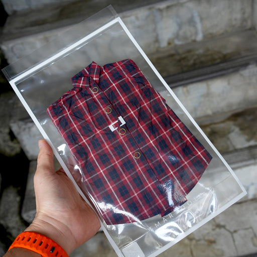 Baggy Plaid Shirt (Red n Blue)