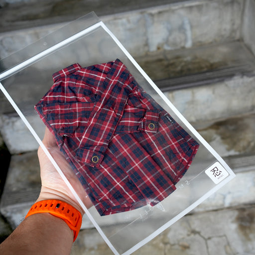 Baggy Plaid Shirt (Red n Blue)