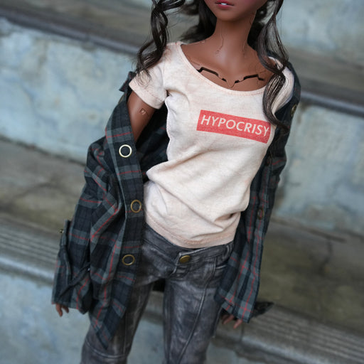 Baggy Plaid Shirt (Black n Red)