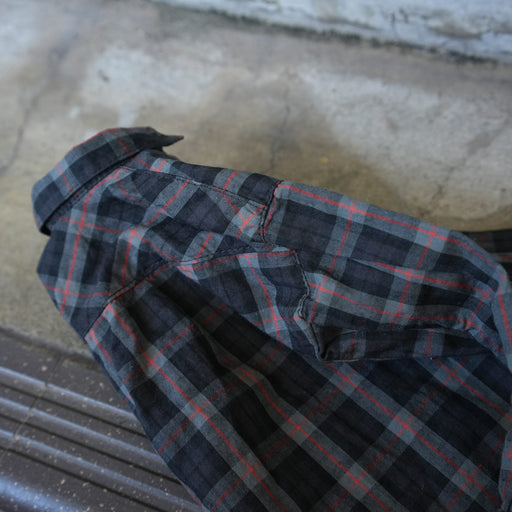 Baggy Plaid Shirt (Black n Red)