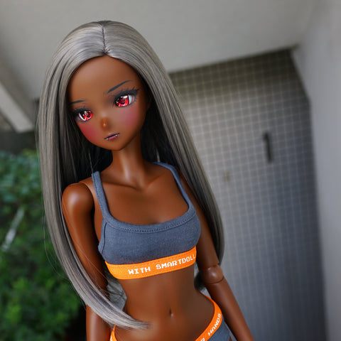New Smart Doll Reflection Cocoa Wig Sports Bra Set Figure girl
