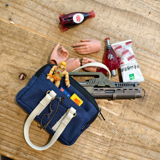 Canvas School Bag (Navy)