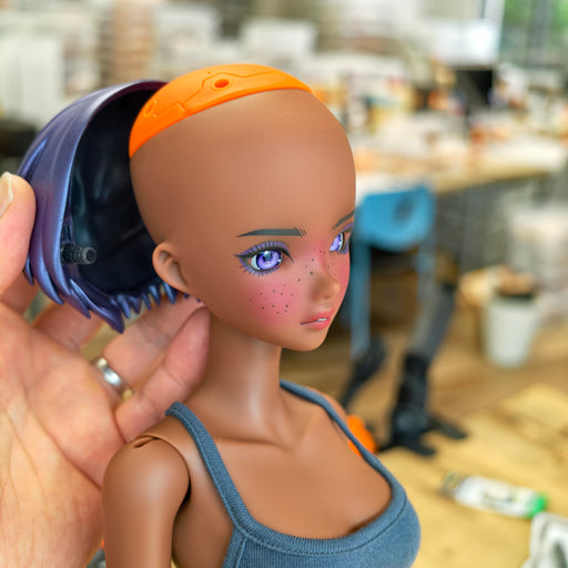 Sofubi Wig (Metallic Purple)