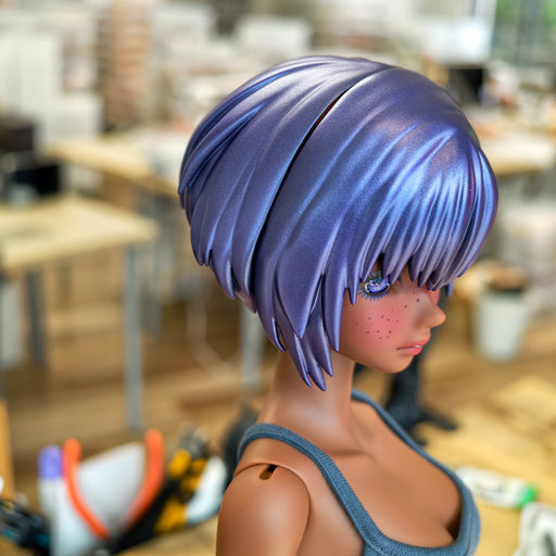 Sofubi Wig (Metallic Purple)