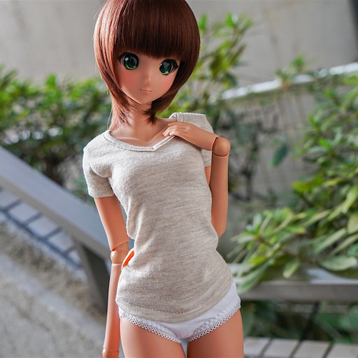 Ballerina V-Neck T-Shirt (Mocha Beige)