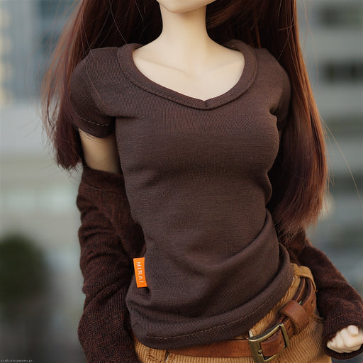 Ballerina V-Neck T-Shirt (Dark Brown)