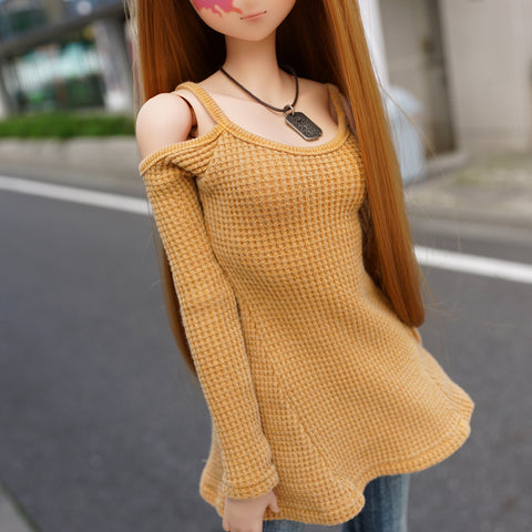 Cold Shoulder Sweater (Beam Me Up Yellow)