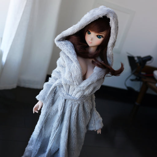 Fluffy Hooded Gown