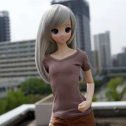 Ballerina V-Neck T-Shirt (Light Brown)