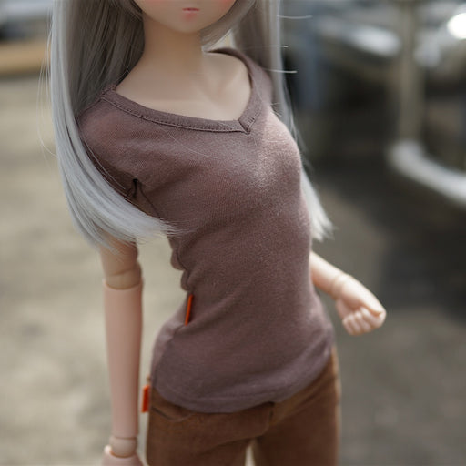 Ballerina V-Neck T-Shirt (Light Brown)