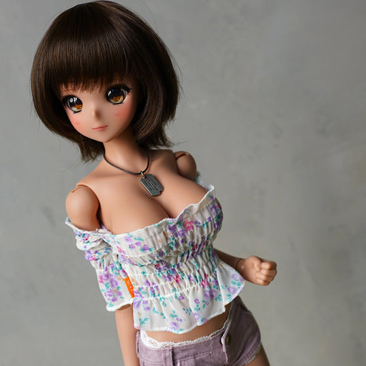 Shirred Blouse (Floral White)