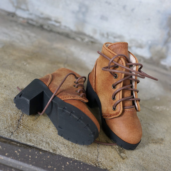 専用です。ハーリップトゥLace-Up Ankle Boots Lace Boots (Brown) – Smart Doll Store