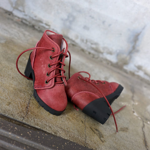 Lace Boots (Wine Red)