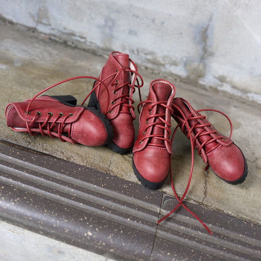Lace Boots (Wine Red)