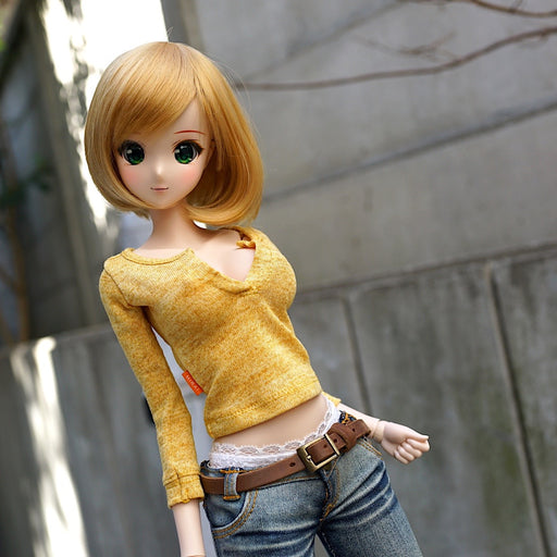 Henley Neck T-Shirt (Yellow)
