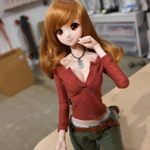 Henley Neck (Rusty Red)