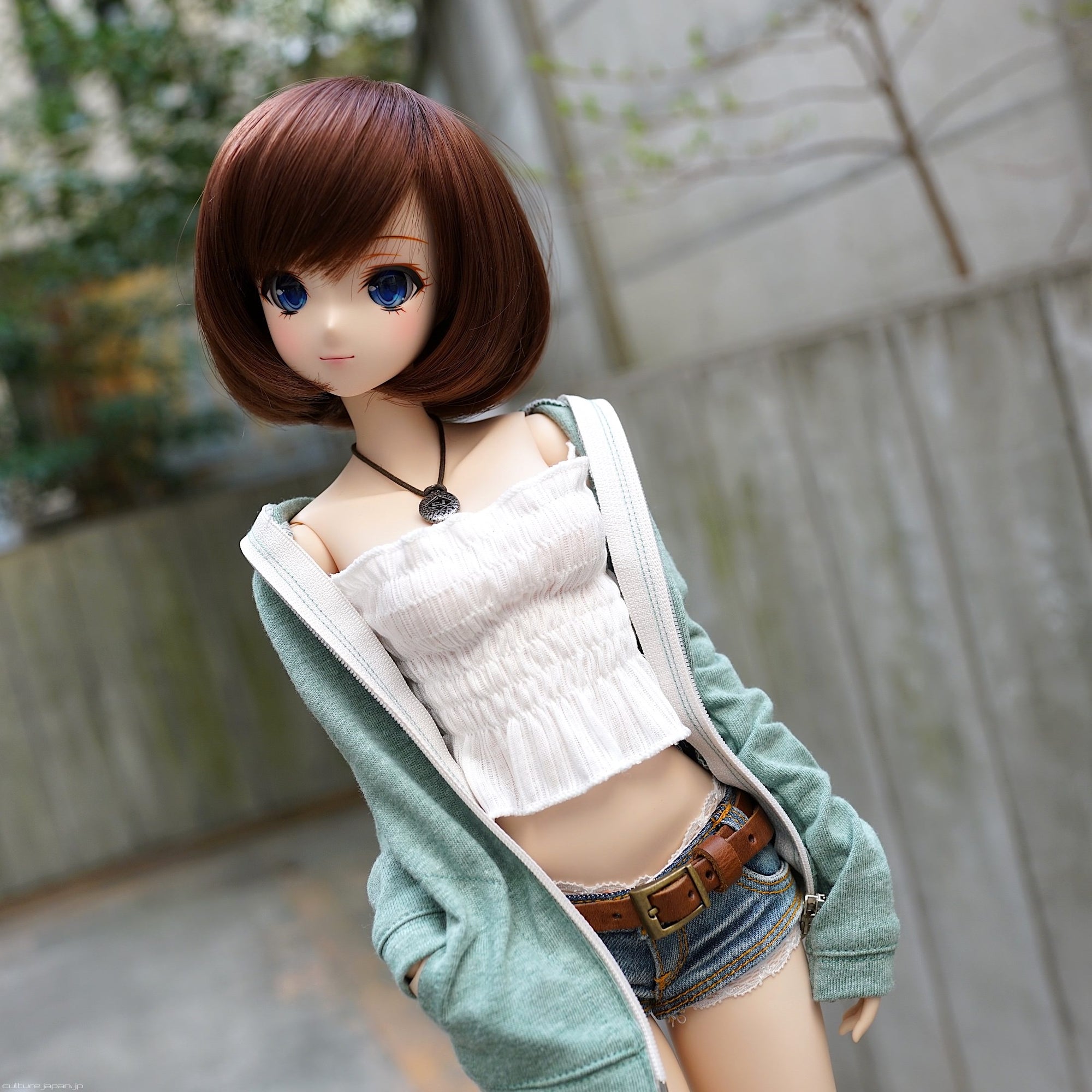 Hooded Zip Cardigan (Lime)