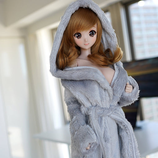 Fluffy Hooded Gown