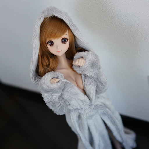 Fluffy Hooded Gown