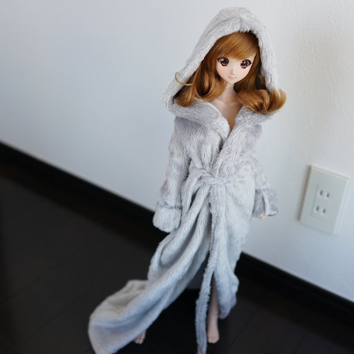 Fluffy Hooded Gown