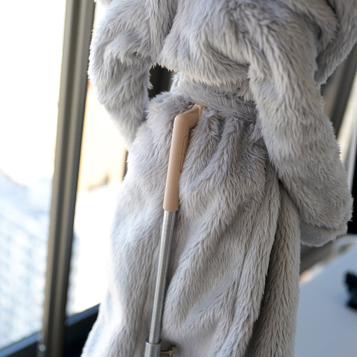 Fluffy Hooded Gown