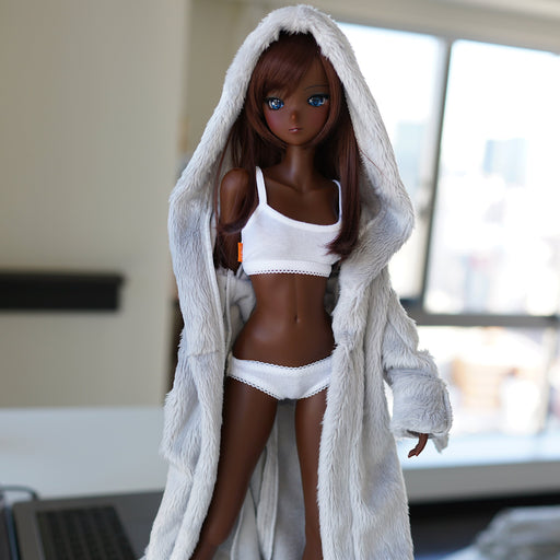 Fluffy Hooded Gown