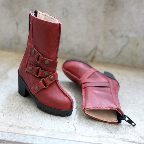3 Ring Boots (Wine Red)