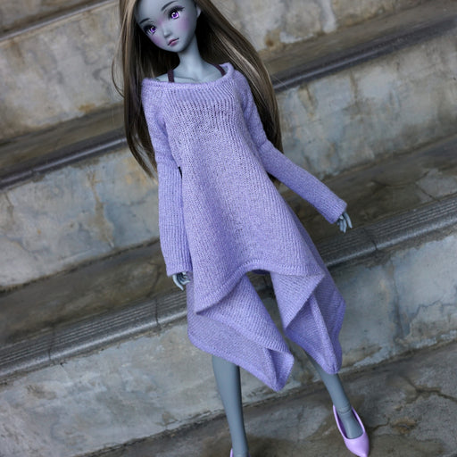 Irregular Hem Sweater (Lavender)