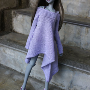 Irregular Hem Sweater (Lavender)
