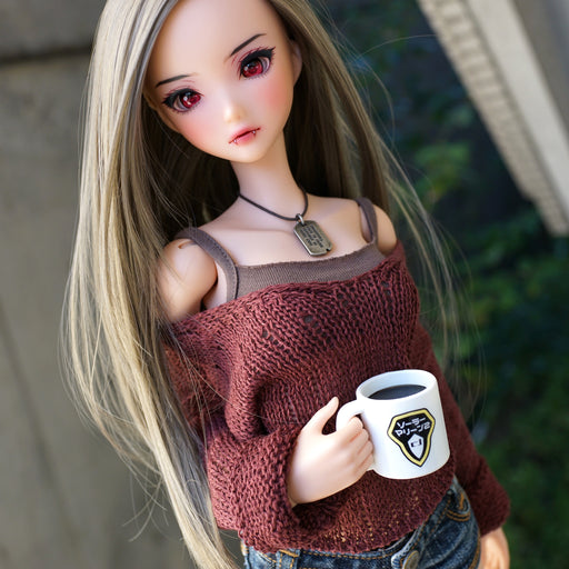 Frayed Knit Sweater (Rusty Brown) [Pear Body]