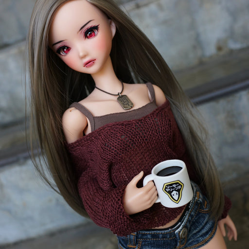 Frayed Knit Sweater (Rusty Brown) [Pear Body]