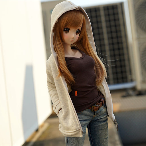 Hooded Zip Cardigan (Cream)