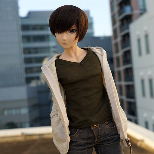 Hooded Zip Cardigan (Cream)