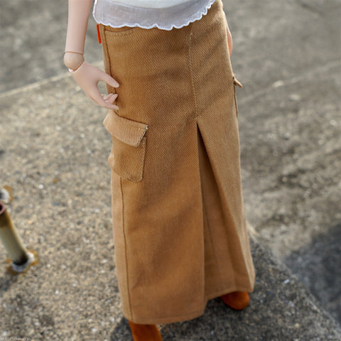 Box Pleat Long Skirt