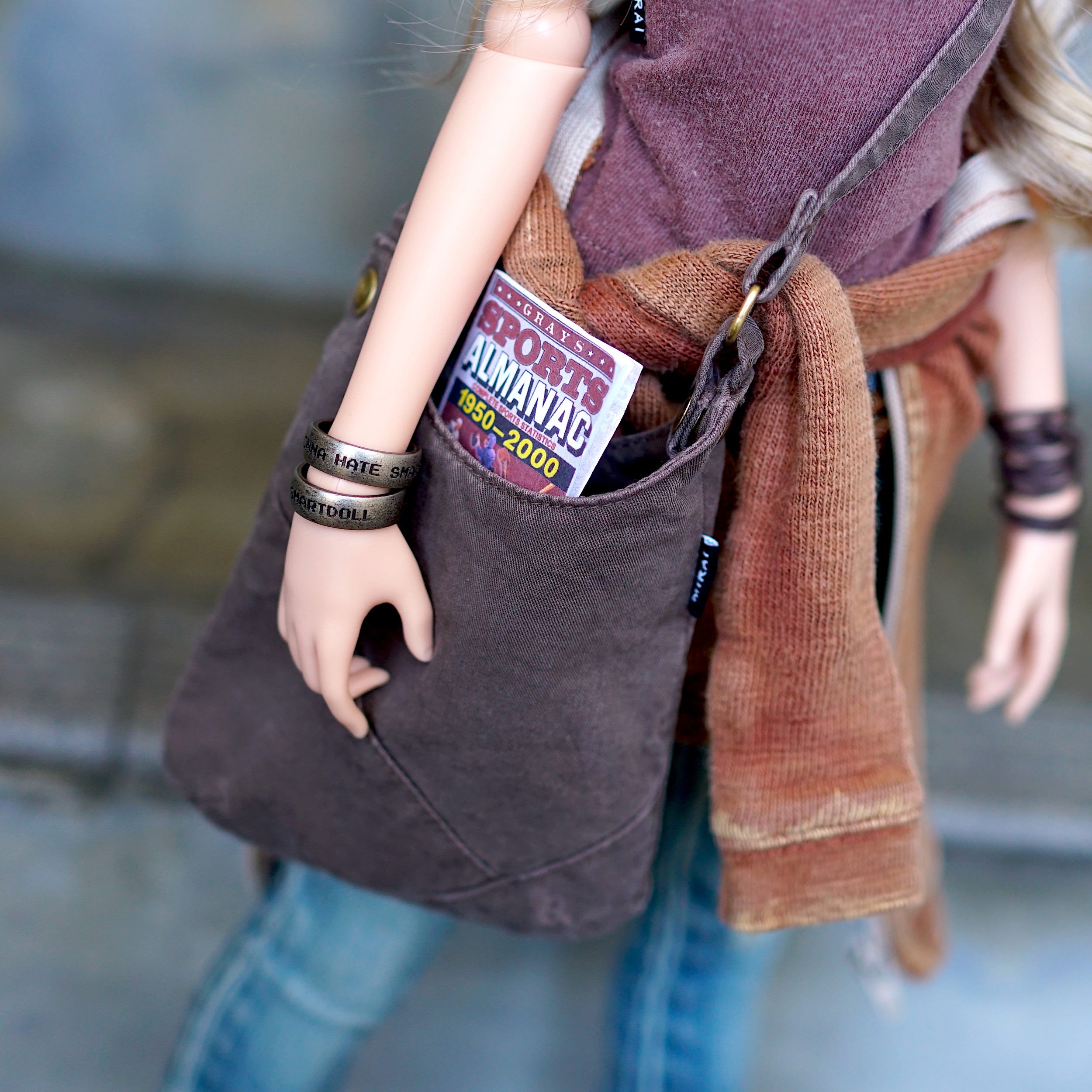 Scavenger Satchel Bag (Charcoal) – Smart Doll Store