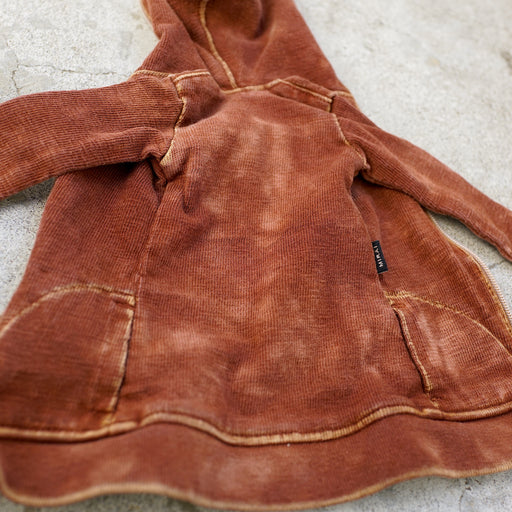 Hooded Zip Cardigan (Rusty Brown)